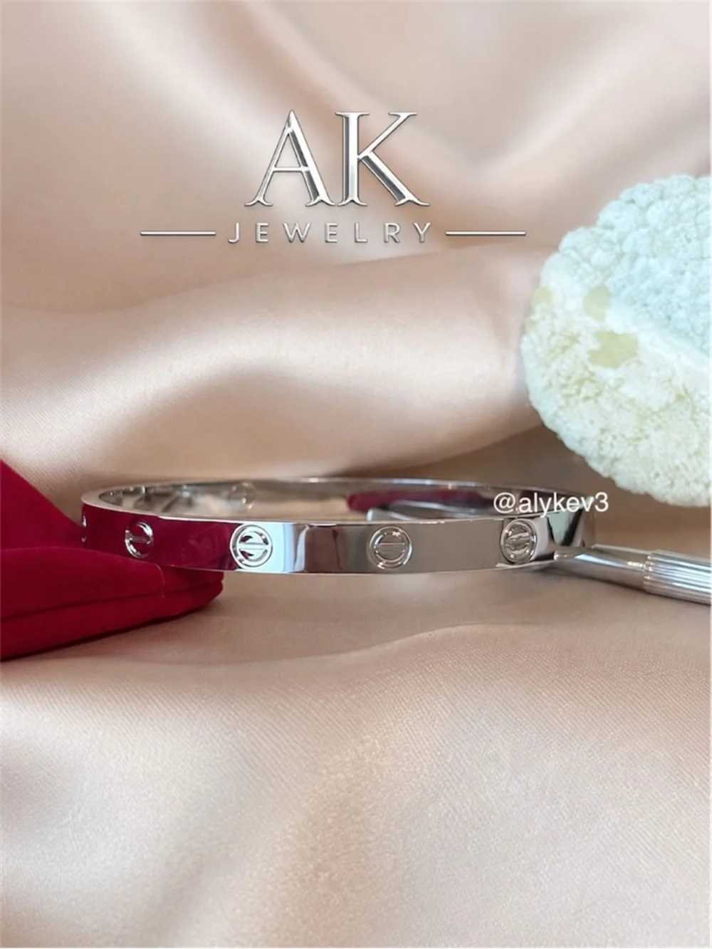 💎LUXURY 16cm Silver Cuff Bangle, Bracelet Complete Secure Screw Closure Fasten